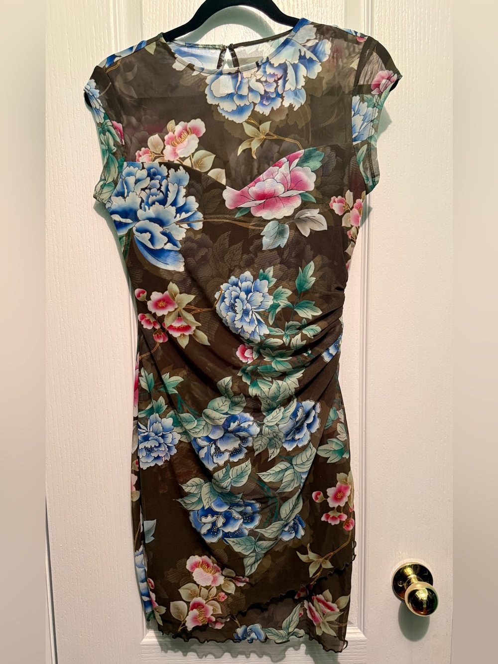 Guess Floral Short Sleeve Bodycon Dress